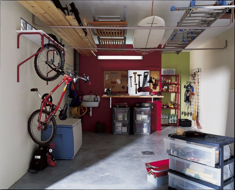 Interior of a tidy garage