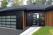 Panoramic residential garage door