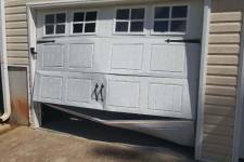 Damaged garage door