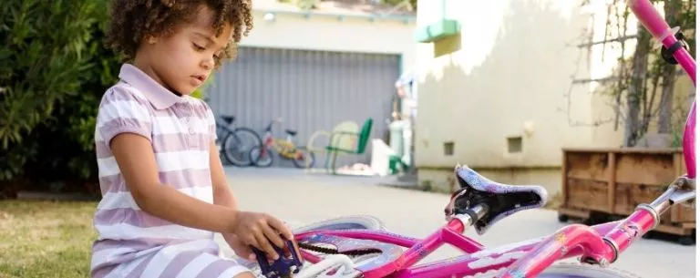 Child with his bike