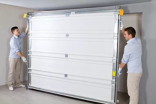 Installation of a garage door