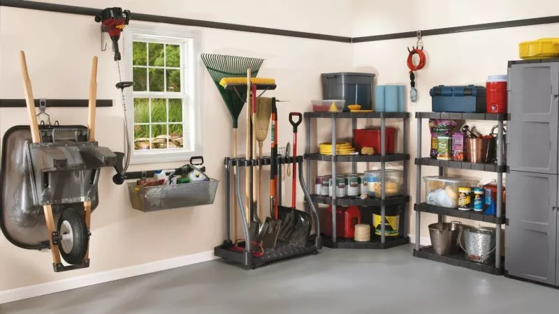 Interior of a tidy garage