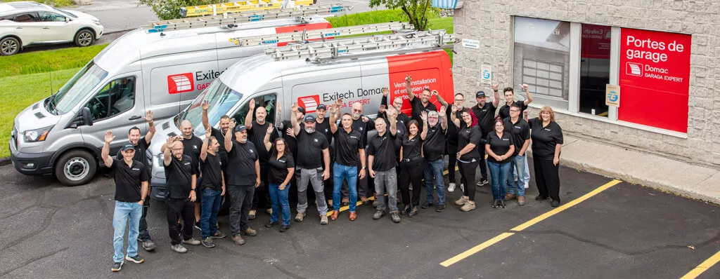 L’équipe de Portes Exitech et ses 25 véhicules de service : prêts pour à servir les gens de Gatineau, 24/7